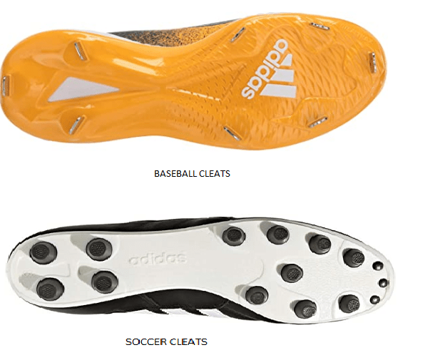 baseball cleats vs soccer cleats